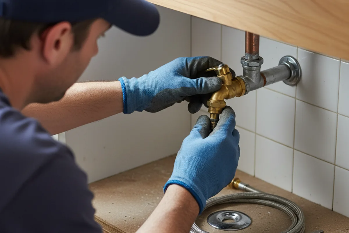 Shutoff valve and fitting work during Repiping in Waelder